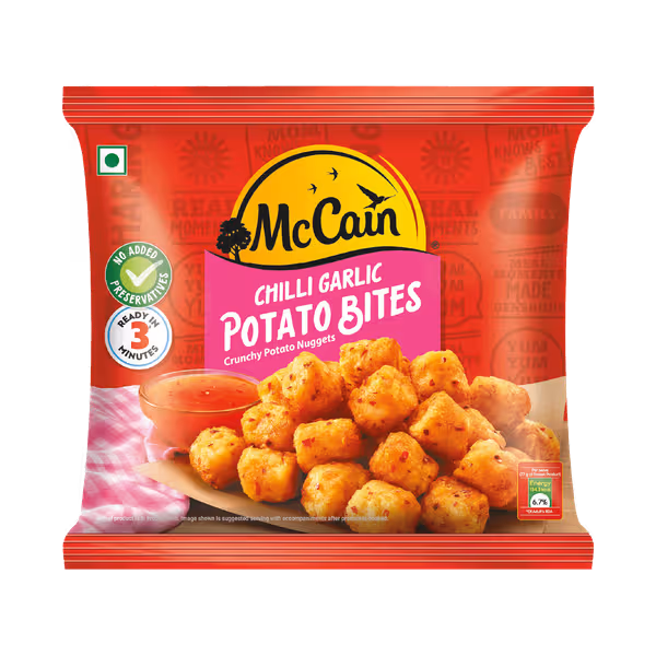 CHILLI GARLIC POTATO BITES 420G MCCAIN